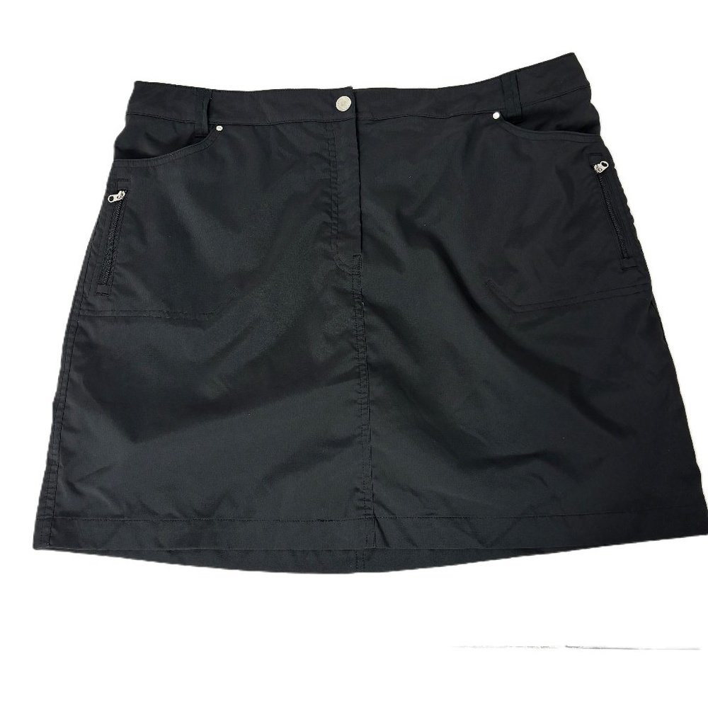 * Skort N'VO by lanctot Blk Moisture Wicking Stretchy Golf  Sz 16